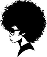 Afro, minimalistisch und einfach Silhouette - - Vektor Illustration