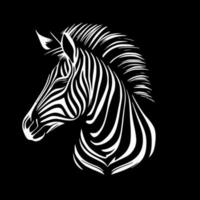 Zebra - - schwarz und Weiß isoliert Symbol - - Vektor Illustration