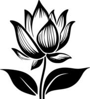 lotus blomma - minimalistisk och platt logotyp - vektor illustration