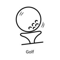 Golf Vektor Gliederung Symbol Design Illustration. olympisch Symbol auf Weiß Hintergrund eps 10 Datei