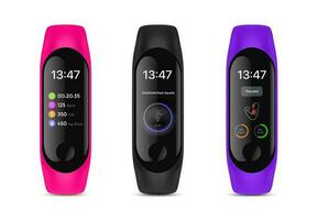 Fitness Tracker oder Clever Uhr Anzeige Bildschirm vektor