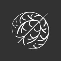 tumbleweed krita vit ikon på svart bakgrund vektor