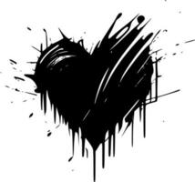 Herz Spritzen - - minimalistisch und eben Logo - - Vektor Illustration