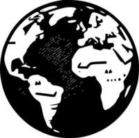 Globus - - minimalistisch und eben Logo - - Vektor Illustration