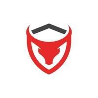 Stier Logo Vorlage Vektor Icon Illustration Design