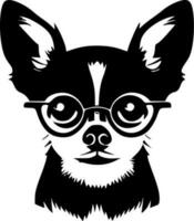 chihuahua - minimalistisk och platt logotyp - vektor illustration