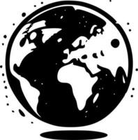 Globus - - minimalistisch und eben Logo - - Vektor Illustration