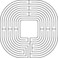 vektor silhuett av labyrint på vit bakgrund