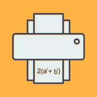 Drucken Sie das Vektorsymbol für Mathematikblätter vektor