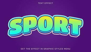 Sport editierbar Text bewirken Vorlage im 3d Stil vektor