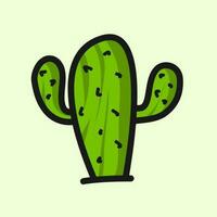 Kaktus Vektor Illustration. Kaktus Pflanze Abbildungen . Kaktus Karikatur Stil. Vektor von Kaktus.