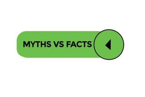 Mythen vs. Fakten vectors.sign Etikette Blase Rede Mythen vs. Fakten vektor