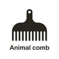 djur- hårkam ikon vektor