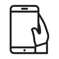 Hand mit Smartphone-Symbol vektor