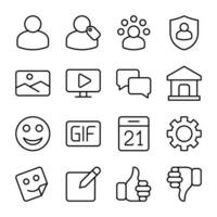 Social Media Icon Set vektor