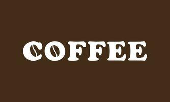 Kaffee Typografie Text Logo Design. Kaffee typografisch Wort Logo Vektor Design zum Geschäft Unternehmen.