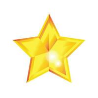 3d gyllene gnistrande stjärna, 3d kreativ Flerfärgad stjärna, gyllene lutning stjärna form vektor