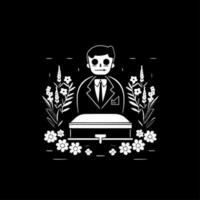 Beerdigung, schwarz und Weiß Vektor Illustration