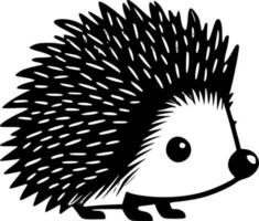 Igel - - schwarz und Weiß isoliert Symbol - - Vektor Illustration