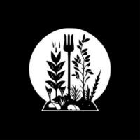 Gartenarbeit, minimalistisch und einfach Silhouette - - Vektor Illustration