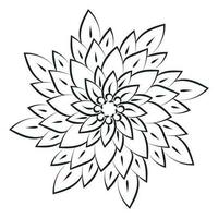 Mandala-Kunstdesign im Kreis. einfaches Mandala-Design Blumen-Mandala-Kunst Schöne Mandala-Grafik vektor