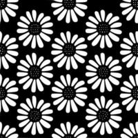 Blume Muster - - schwarz und Weiß isoliert Symbol - - Vektor Illustration