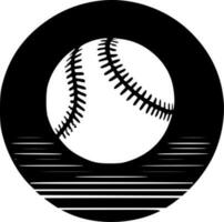 Baseball - - schwarz und Weiß isoliert Symbol - - Vektor Illustration