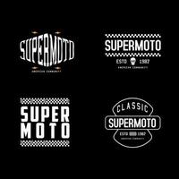 Motorrad Jahrgang Grafik Logo Vektor Design