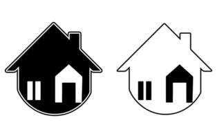 minimal Zuhause Symbol, Netz Startseite Symbol, Vektor Webseite Schild, Haus Symbol Satz. Zuhause Vektor Illustration Symbol