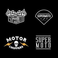 Motorrad Jahrgang Grafik Logo Vektor Design