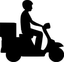 Vektor Silhouette von Motorrad auf Weiß Hintergrund