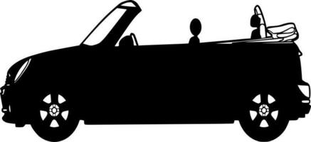 Vektor Silhouette von Auto auf Weiß Hintergrund