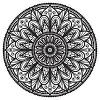 Vektor Hand gezeichnet Mandala gestalten mit Stammes- Ornament isoliert auf das Weiß Hintergrund. Antistressor. Färbung Buch Vorlage