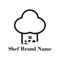 Kochen Logo Design. Sheff Logo und Symbol Design vektor