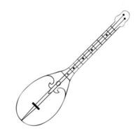 Dombyra kazakh traditionell Volk musikalisch Instrument. Vektor Illustration.