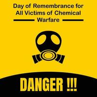 Illustration Vektor Grafik von schwarz Symbol von schützend Gas Maske, perfekt zum International Tag, alle die Opfer von chemisch Krieg, zelebrieren, Gruß Karte, usw.