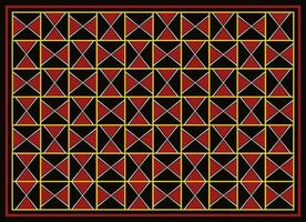 stam- batik konst från papollo songkang passura toraja, Indonesien, geometrisk mönster. platt vektor