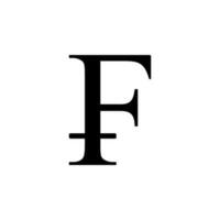 Französisch Franc Zeichen Vektor Symbol Illustration