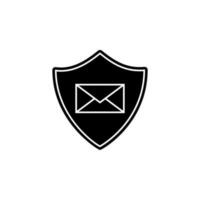 Email Sicherheit Konzept Vektor Symbol Illustration