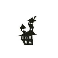 glücklich Halloween Magie Schloss Vektor Symbol Illustration