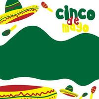 vektor illustration av cinco de mayo hälsning, social media utfodra design omslag baner posta flygblad affisch bakgrund