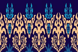 ikat figur aztec broderi stil. geometrisk etnisk orientalisk traditionell konst mönster.design för etnisk bakgrund, tapeter, mode, kläder, omslag, tyg, element, sarong, grafik, vektor illustration