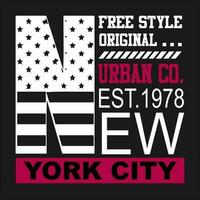 ny york brooklyn text, affisch, logotyp, mall vektor design