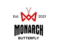 Schmetterling Logo mit das Titel'Monarch Schmetterling ' vektor