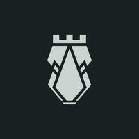 Nashorn Schloss Logo. diese Logo können Sein benutzt im einer eben Farbe ohne verlieren es ist Original Auswirkung. diese Logo steht zum Mut, Zähigkeit, und Widerstandsfähigkeit. vektor
