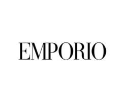 emporio logotyp varumärke symbol svart design kläder mode vektor illustration