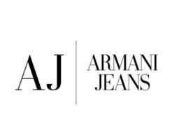 Armani Jeans Marke Kleider Symbol Logo schwarz Design Mode Vektor Illustration