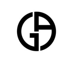 giorgio armani varumärke kläder logotyp svart design mode symbol vektor illustration