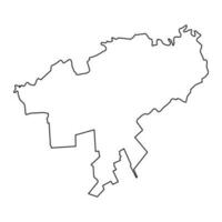 orsakani distrikt Karta, provins av moldavien. vektor illustration.