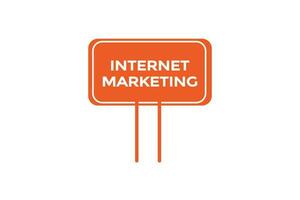 Internet Marketing vectors.sign Etikette Blase Rede Internet Marketingl vektor